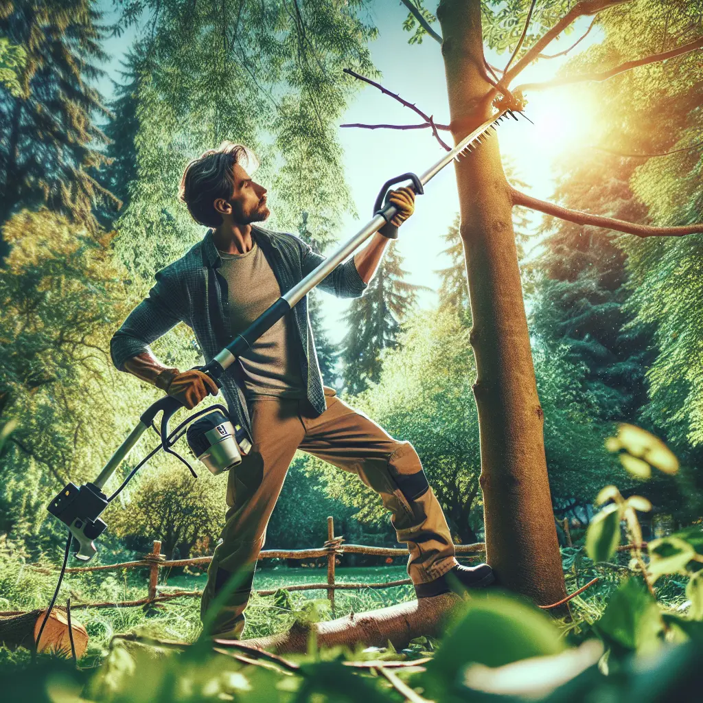 Kan jeg bruge en teleskopstang til at skære høje grene af mine træer?